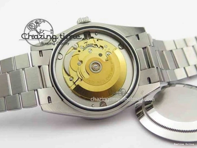 0126 TechFriendly Day Date 40mm SS BP Maker Best Edition Diamond Bezel Silver Dial On SS Bracelet ETA 3696